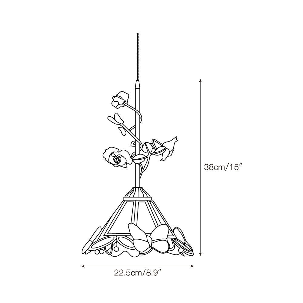 Elmara Rose Glass Pendant Lamp