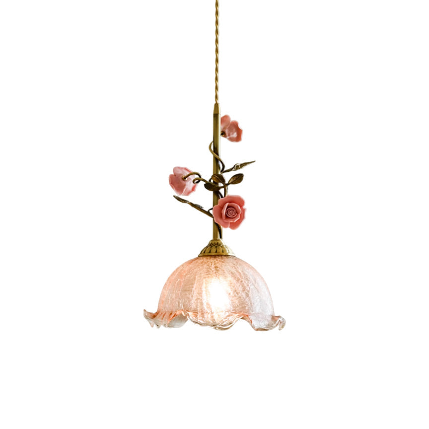 Elmara Rose Glass Pendant Lamp