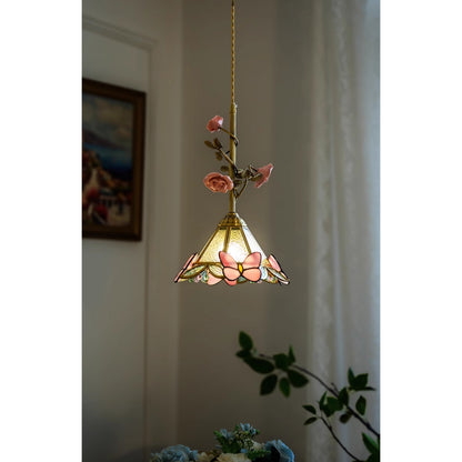 Elmara Rose Glass Pendant Lamp
