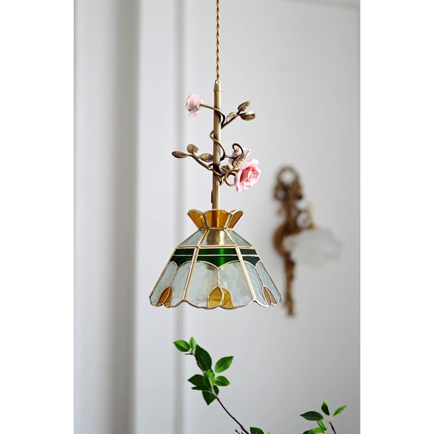 Elmara Rose Glass Pendant Lamp