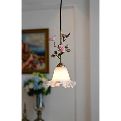 Elmara Rose Glass Pendant Lamp