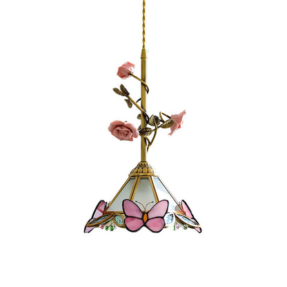 Elmara Rose Glass Pendant Lamp