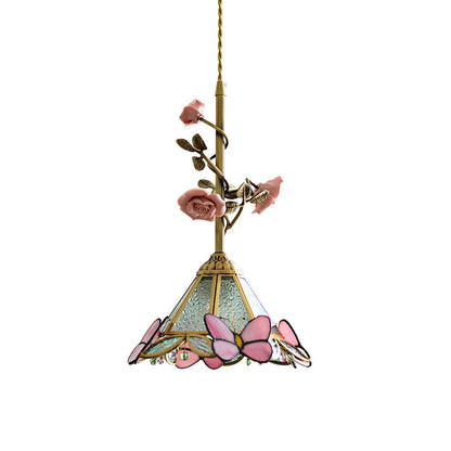 Elmara Rose Glass Pendant Lamp