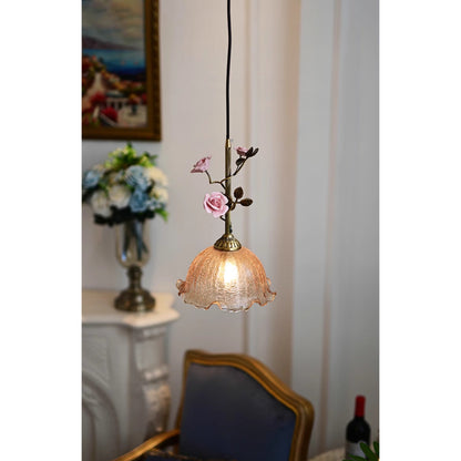 Elmara Rose Glass Pendant Lamp