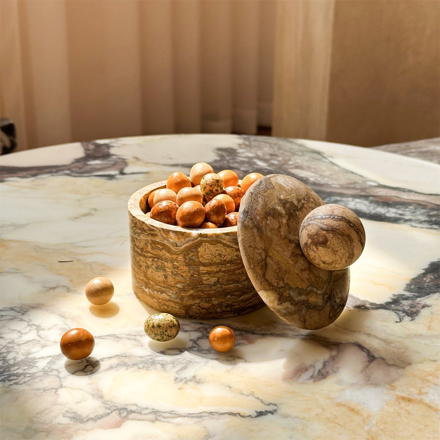 Liron Marble Sugar Bowl