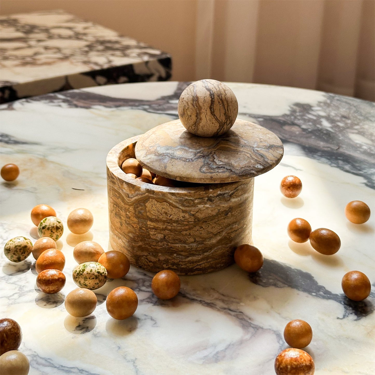 Liron Marble Sugar Bowl
