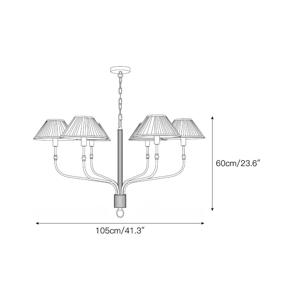 Laurent Pleated Chandelier