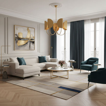 Leaf Brass Chandelier