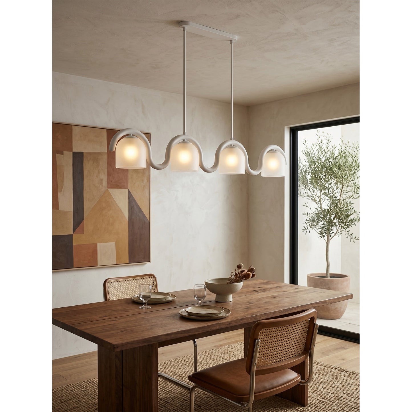 Lenox Linear Glass Chandelier