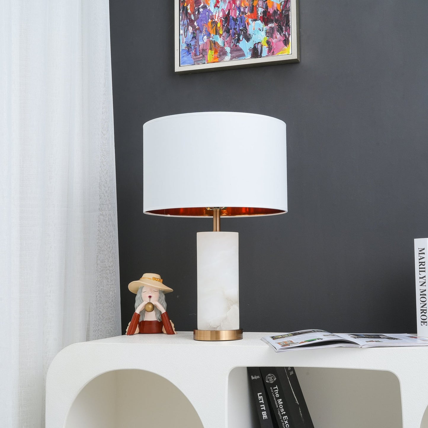 Dovine Alabaster Table Lamp