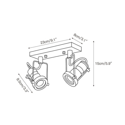 Noron Industrial Multiple Ceiling Lamp
