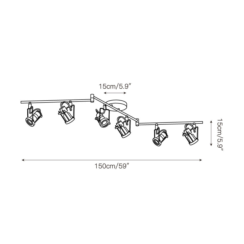 Noron Industrial Track Ceiling Lamp
