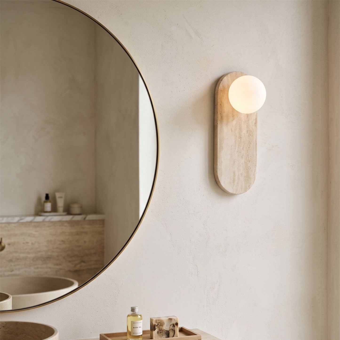 Marisol Travertine Wall Sconce