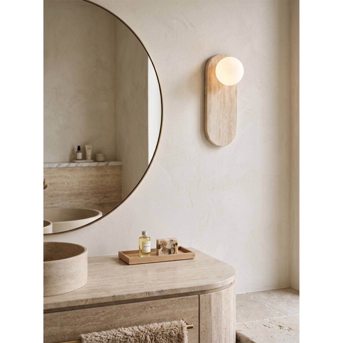 Marisol Travertine Wall Sconce