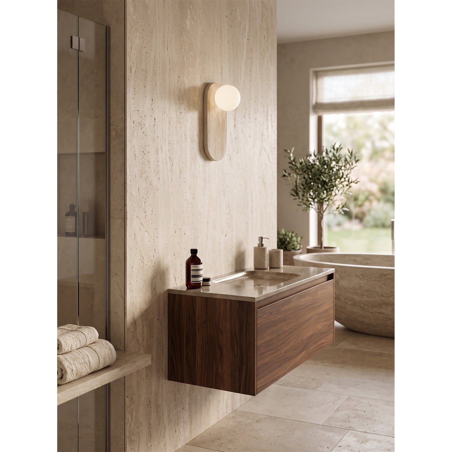 Marisol Travertine Wall Sconce