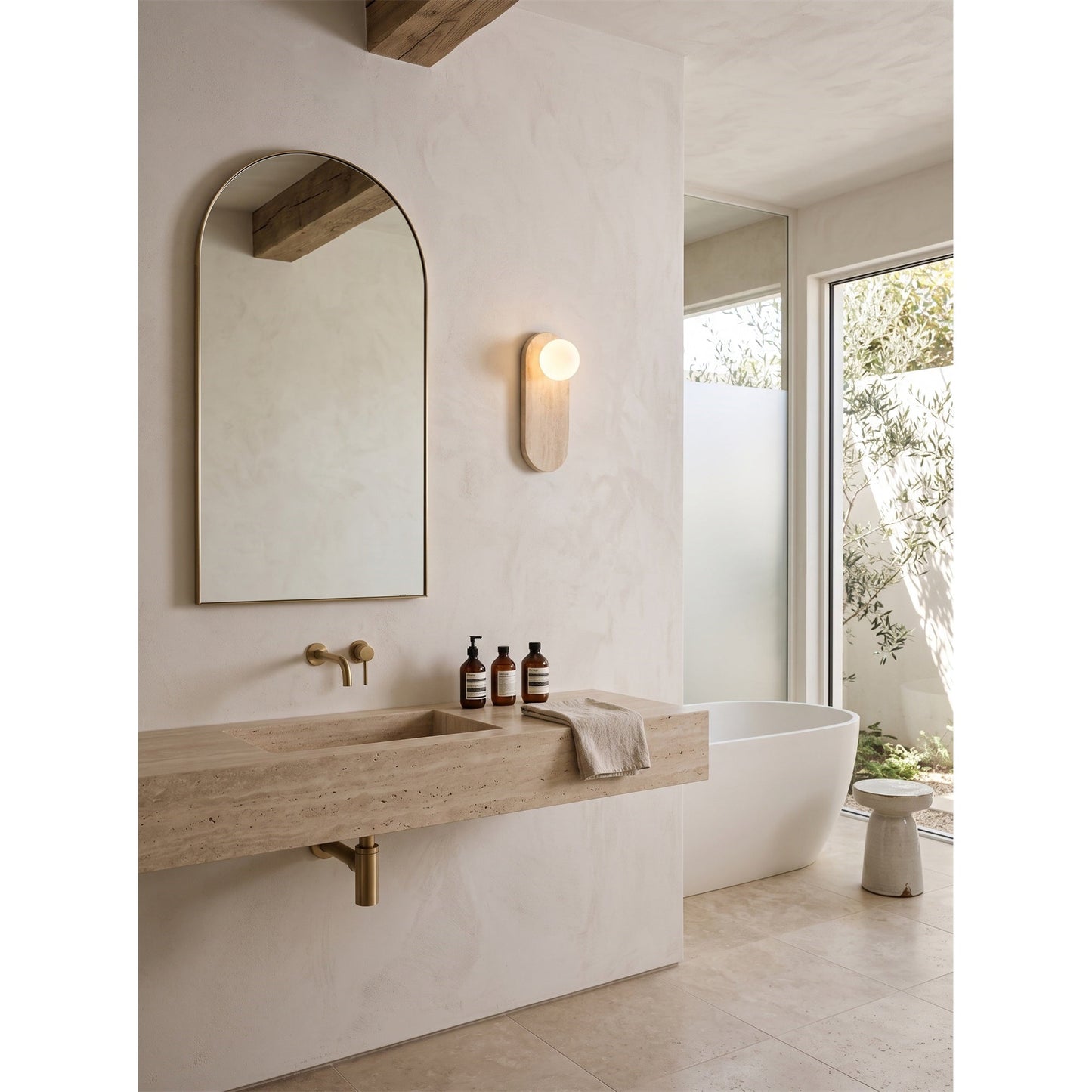 Marisol Travertine Wall Sconce