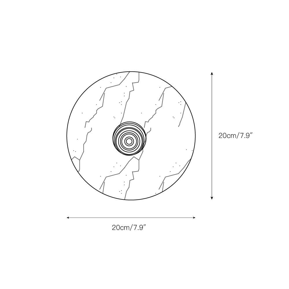 Marisol Round Marble Wall Lamp