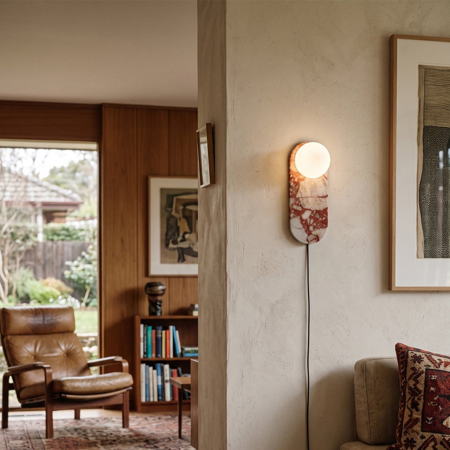 Marisol Red Plug-in Wall Lamp