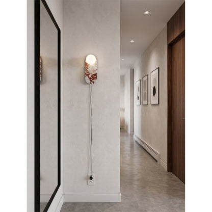 Marisol Red Plug-in Wall Lamp
