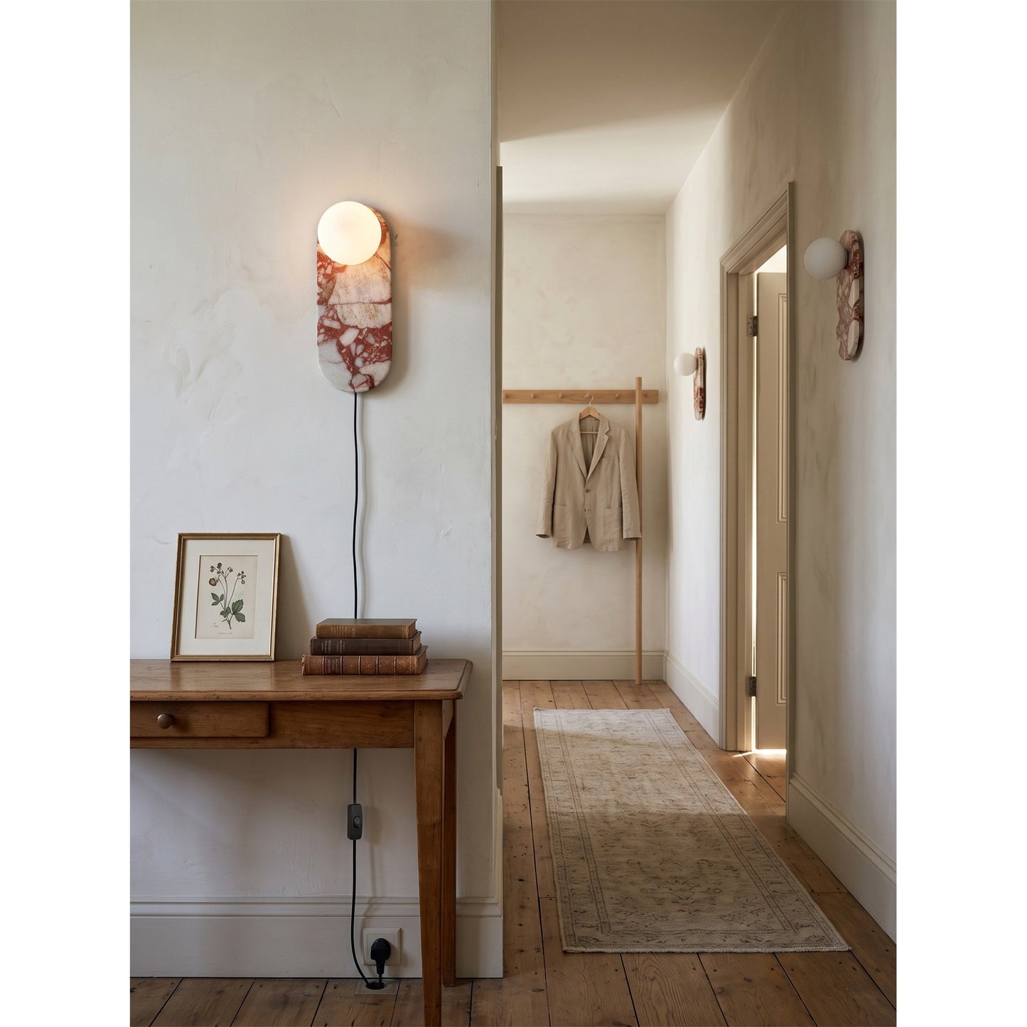 Marisol Red Plug-in Wall Lamp