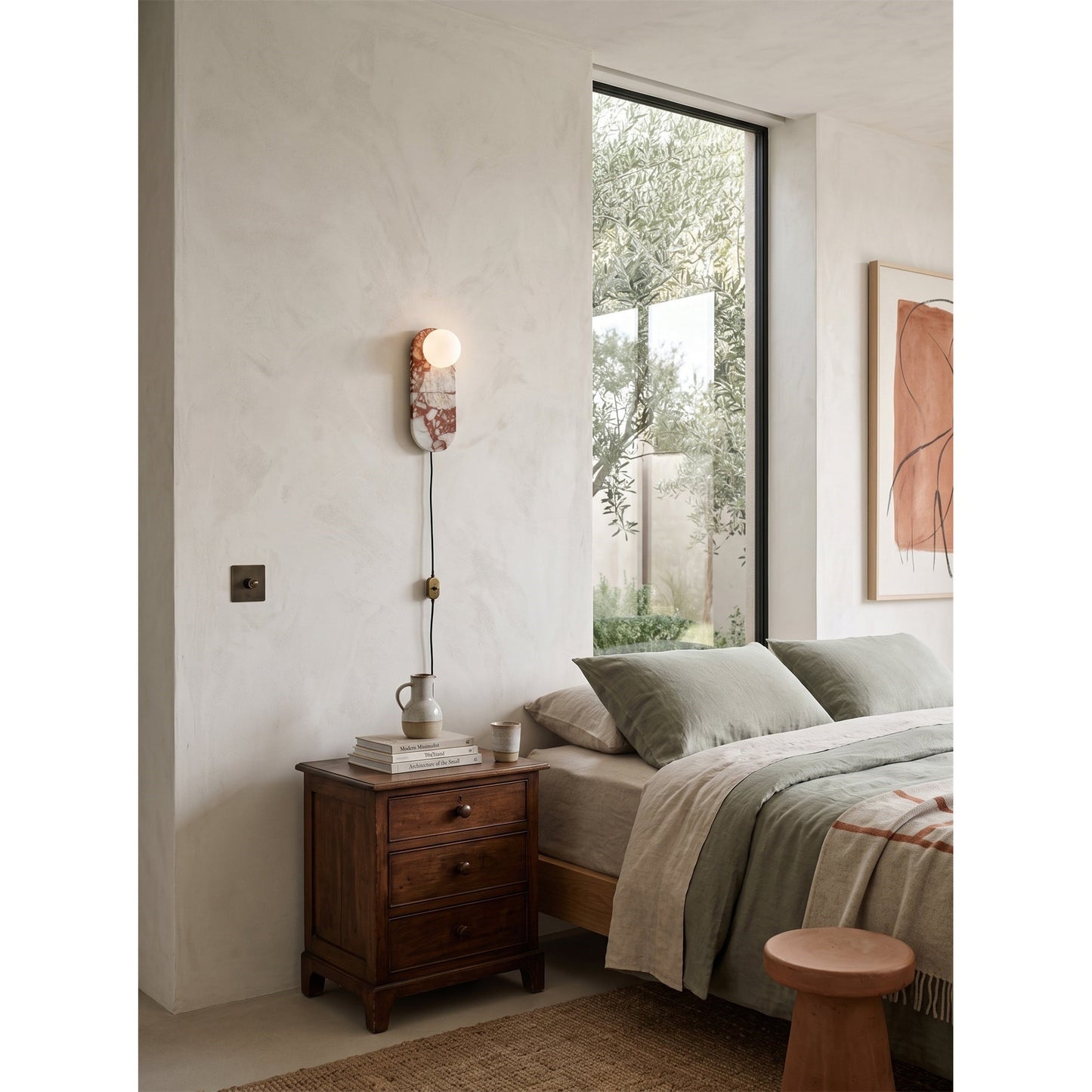 Marisol Red Plug-in Wall Lamp