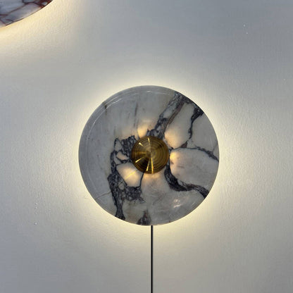 Marisol Marble Plug-in Wall Lamp