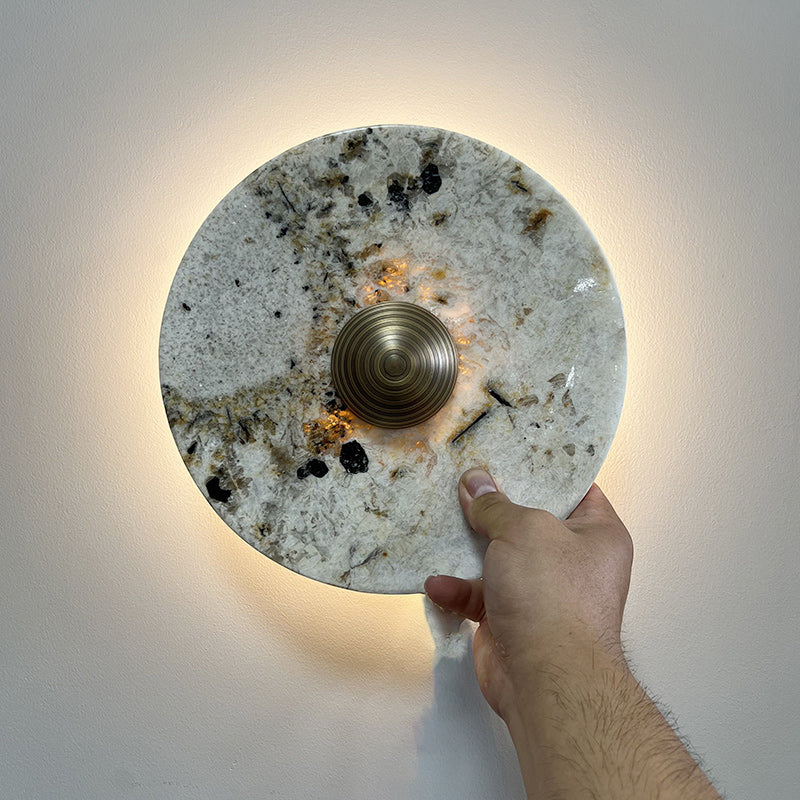 Marisol Round Marble Wall Lamp