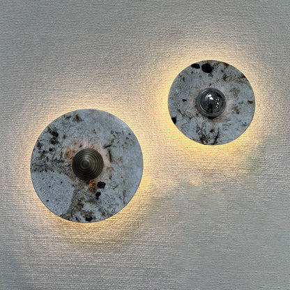 Marisol Round Marble Wall Lamp
