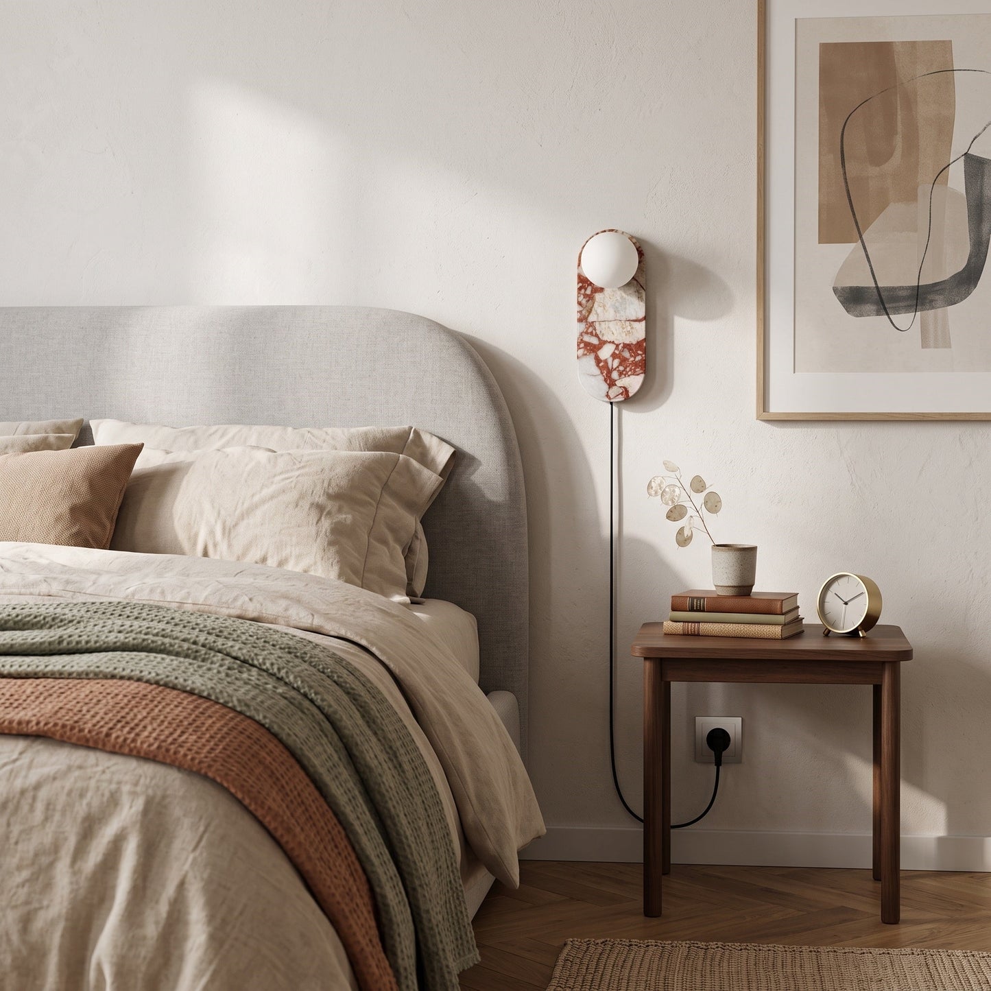 Marisol Red Plug-in Wall Lamp