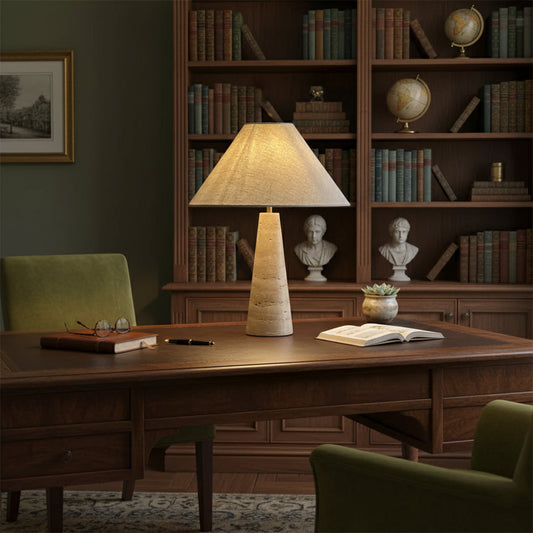 Elmai Travertine Table Lamp