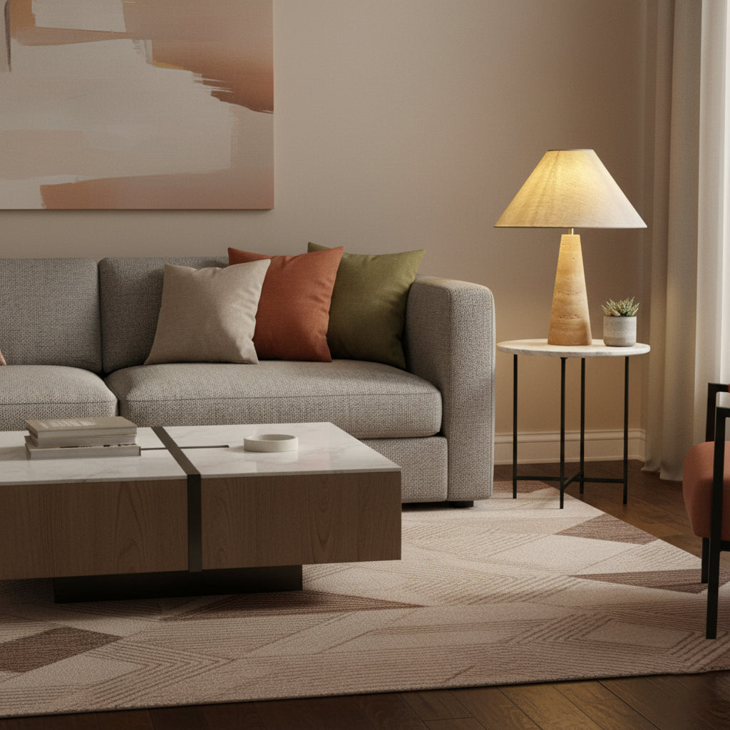 Elmai Travertine Table Lamp