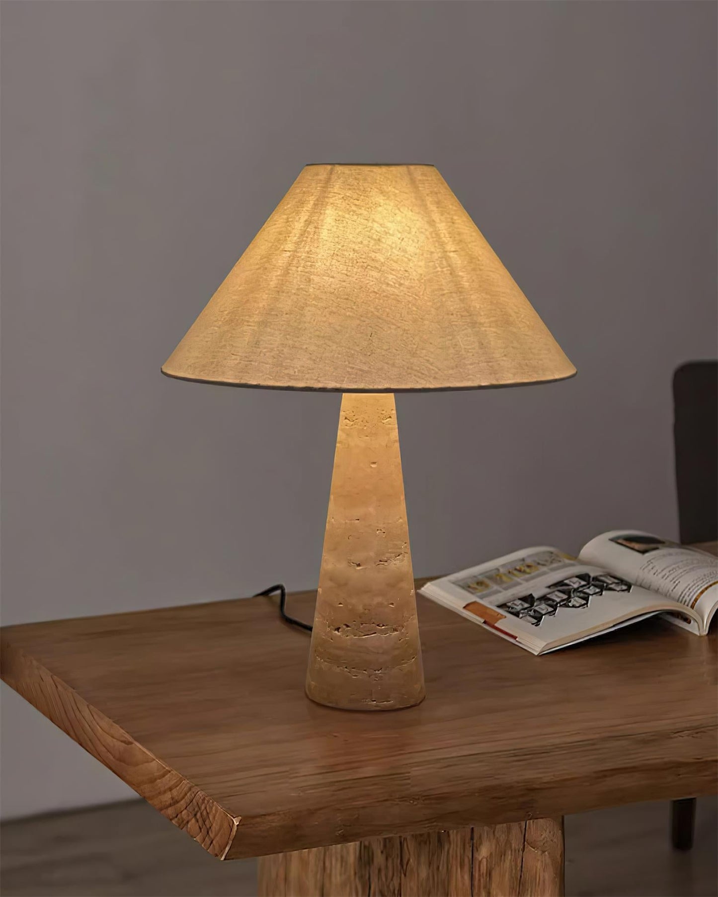 Elmai Travertine Table Lamp