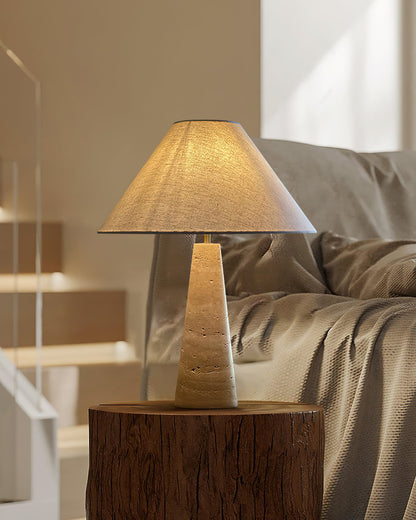 Elmai Travertine Table Lamp