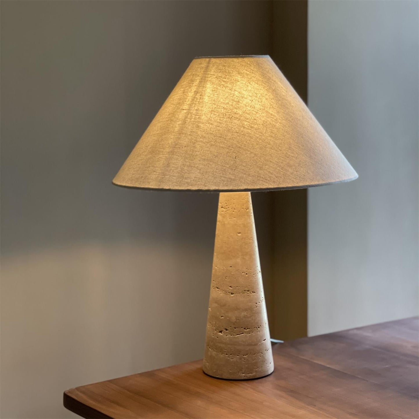 Elmai Travertine Table Lamp