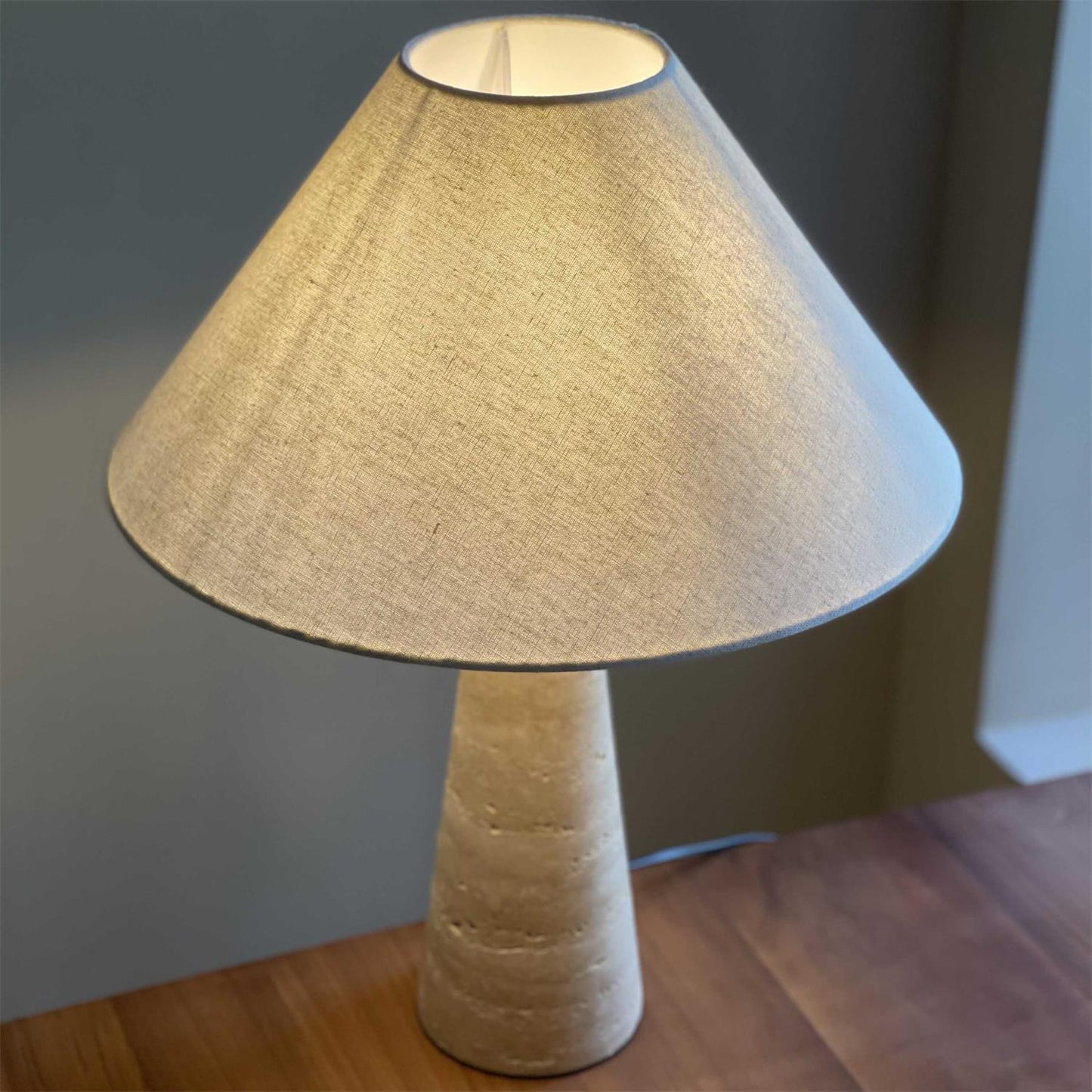 Elmai Travertine Table Lamp
