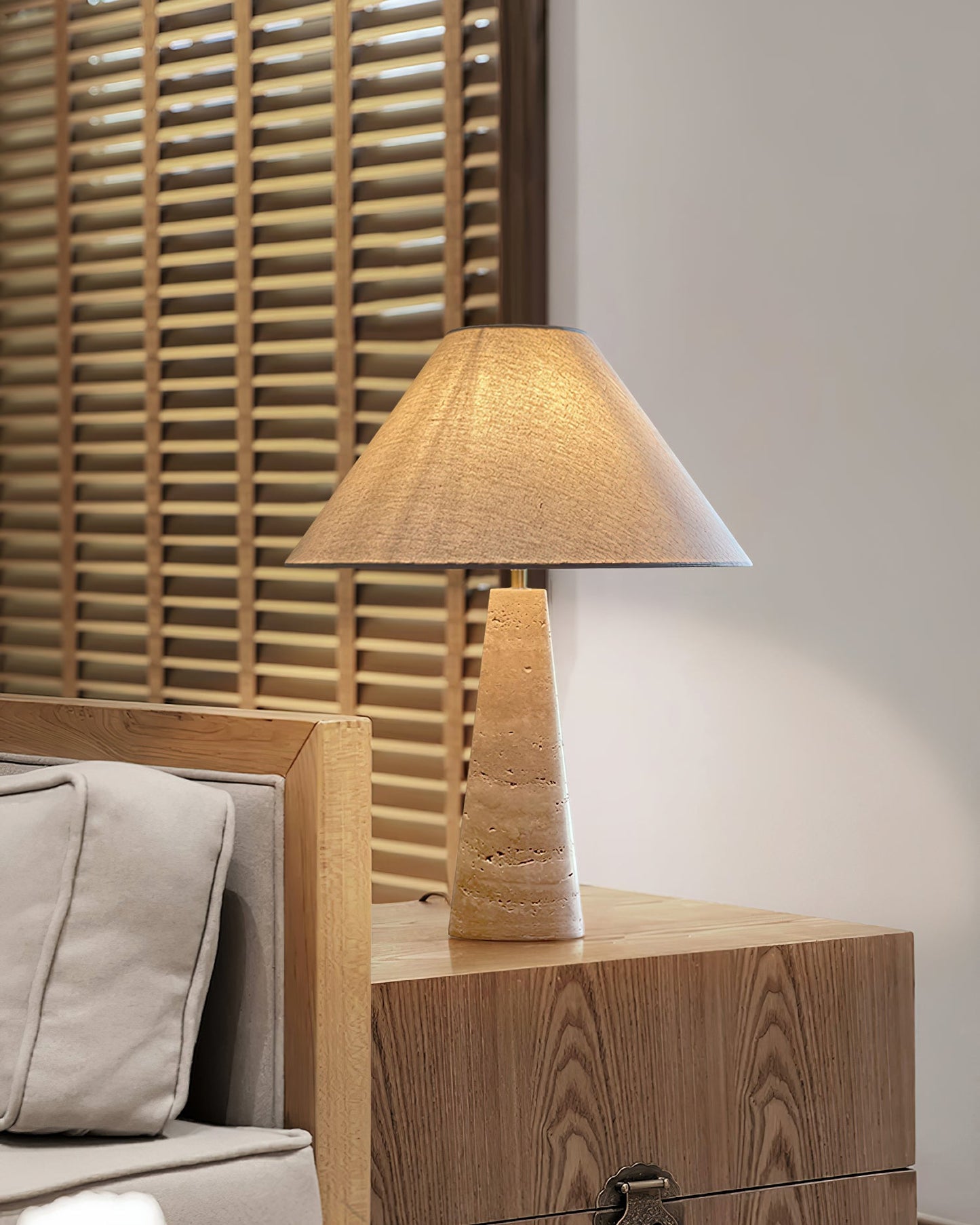 Elmai Travertine Table Lamp