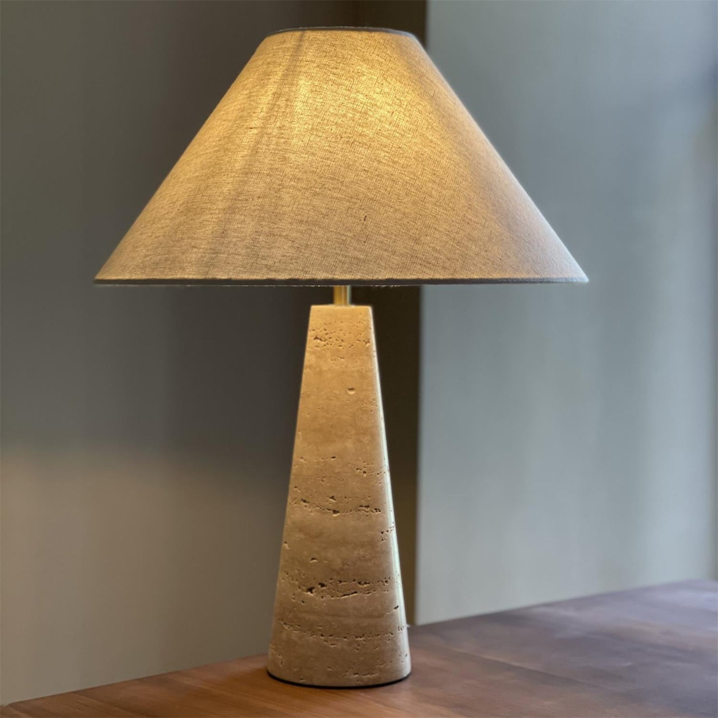 Elmai Travertine Table Lamp