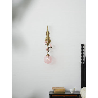 Everard Glass Rose Wall Sconce