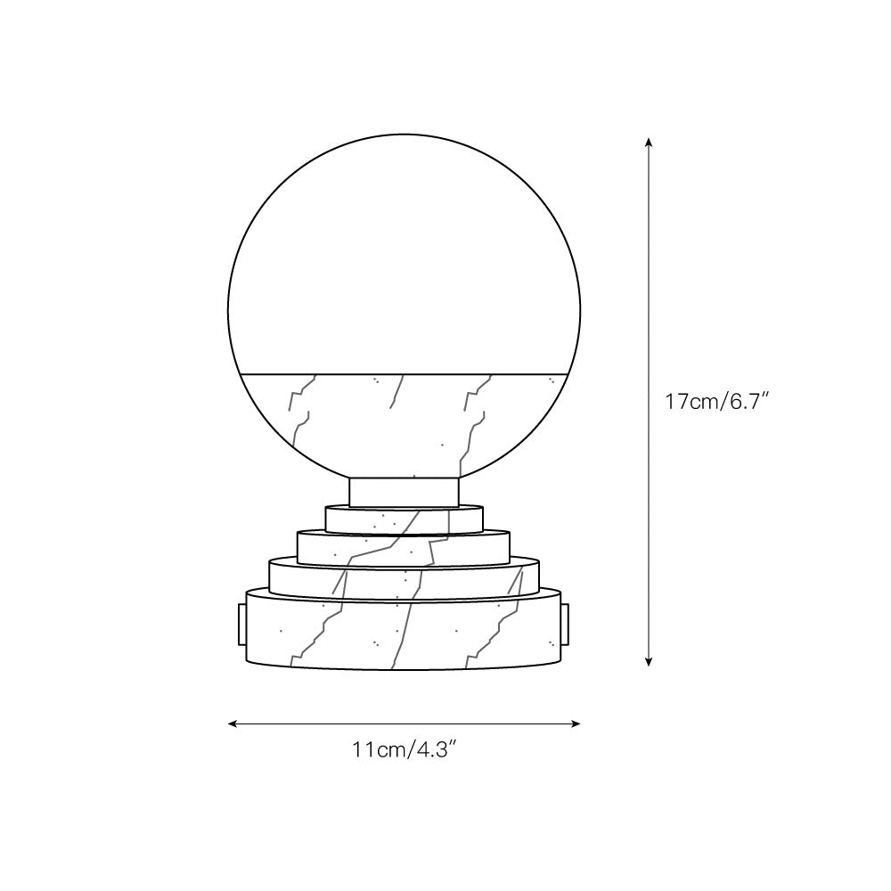 Maron Marble Table Lamp