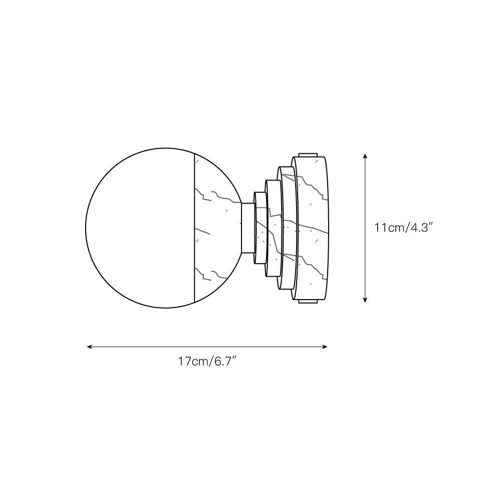Maron Marble Wall Lamp