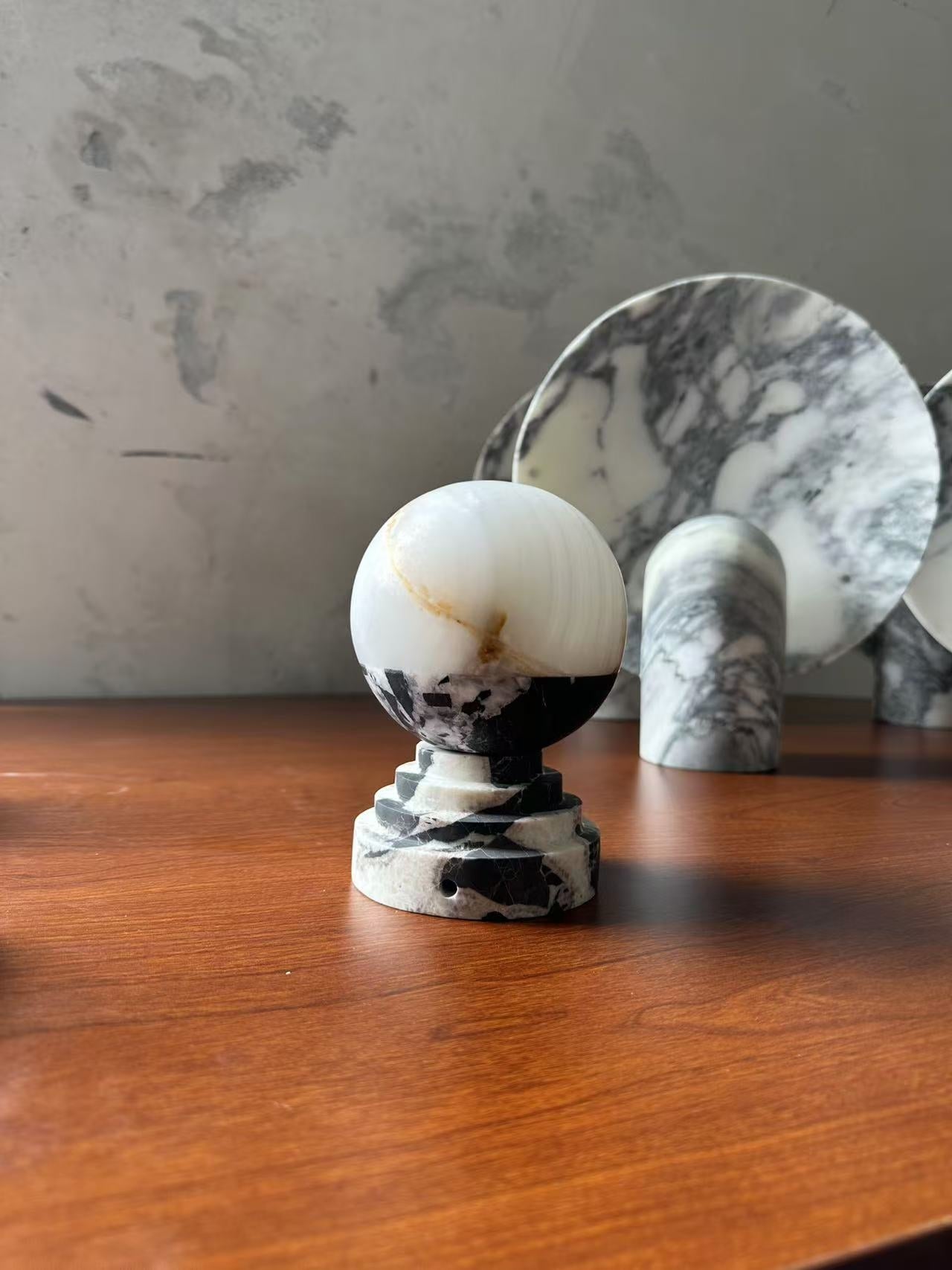 Maron Marble Table Lamp