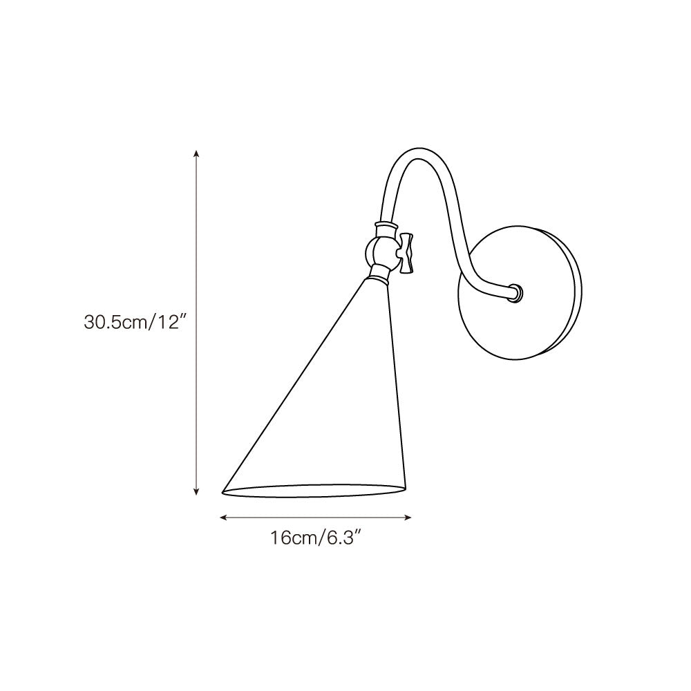 Trumpet Brass Wall Lamp