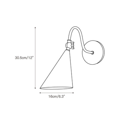 Trumpet Brass Wall Lamp