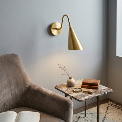 Trumpet Brass Wall Lamp