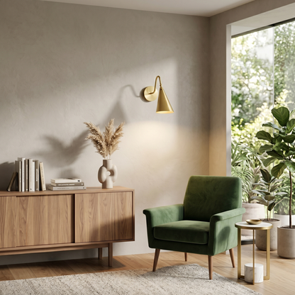 Trumpet Brass Wall Lamp