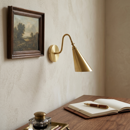 Trumpet Brass Wall Lamp