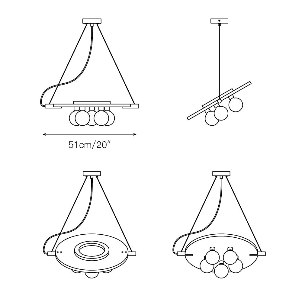 Hesai Alabaster Pendant Lamp