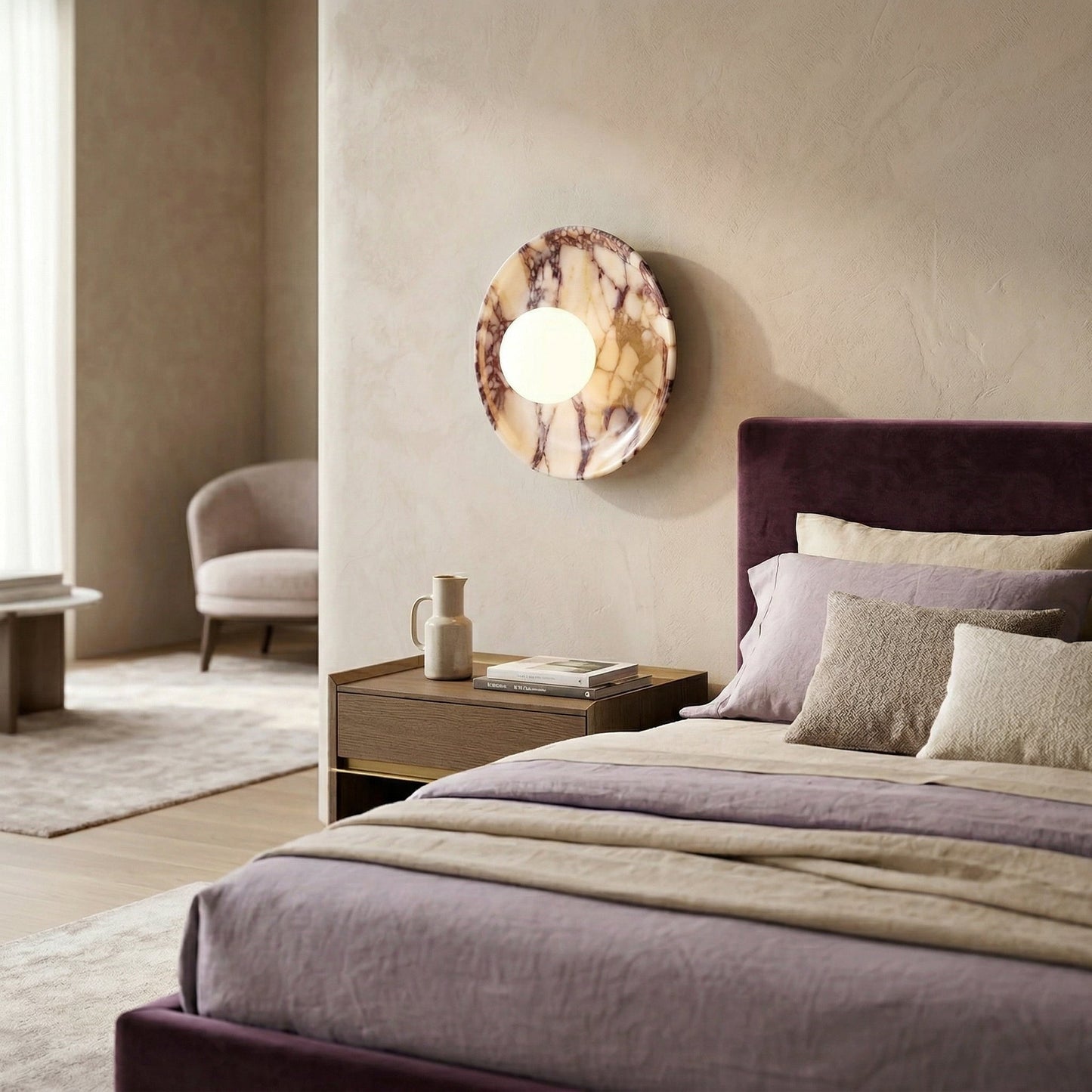 Solara Marble Wall Lamp