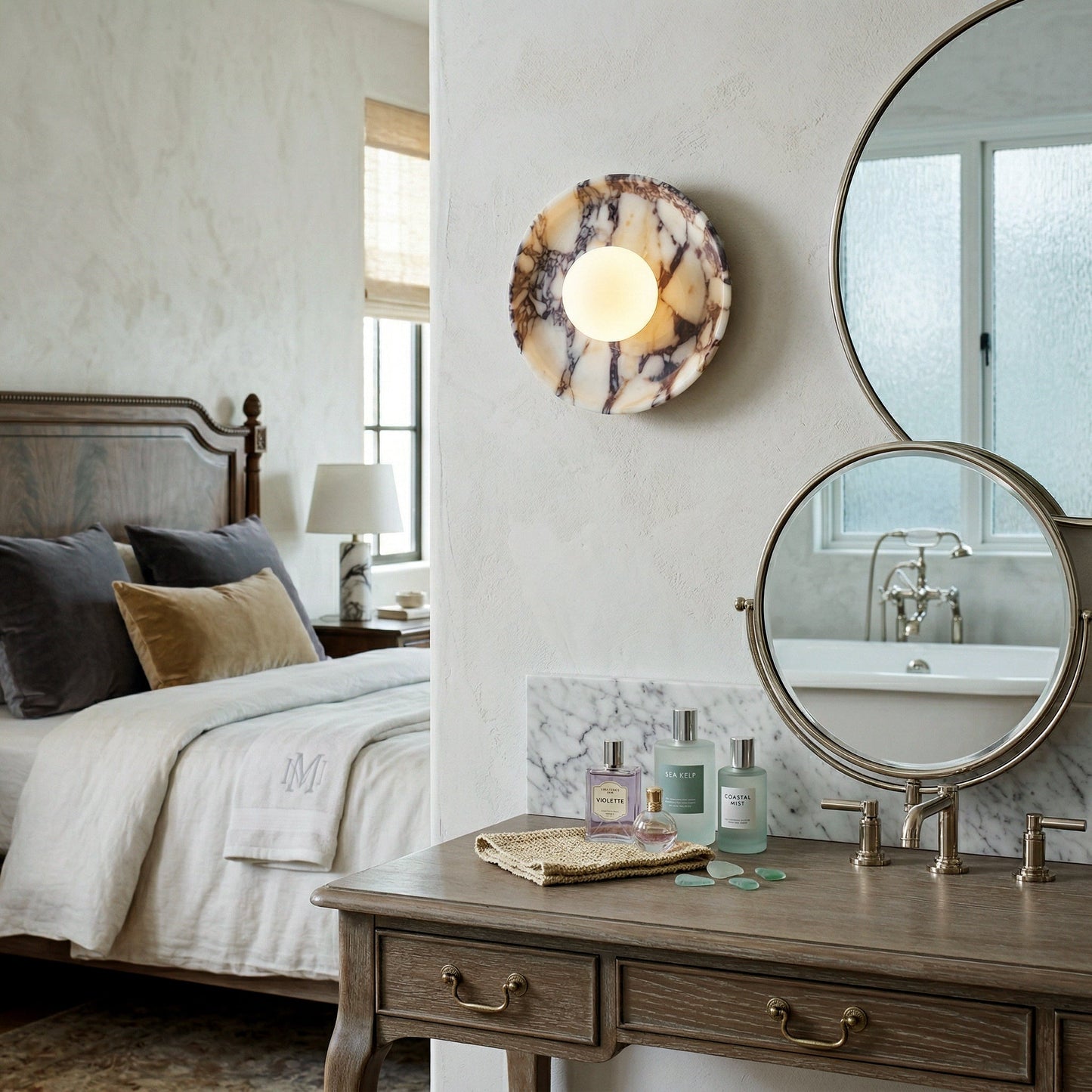Solara Marble Wall Lamp