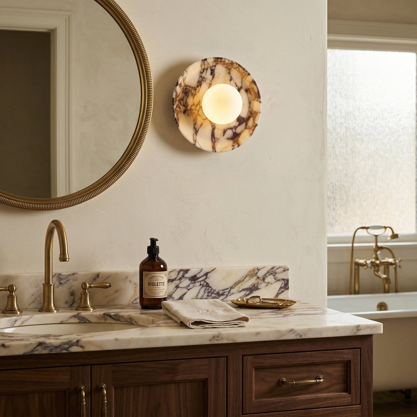 Solara Marble Wall Lamp